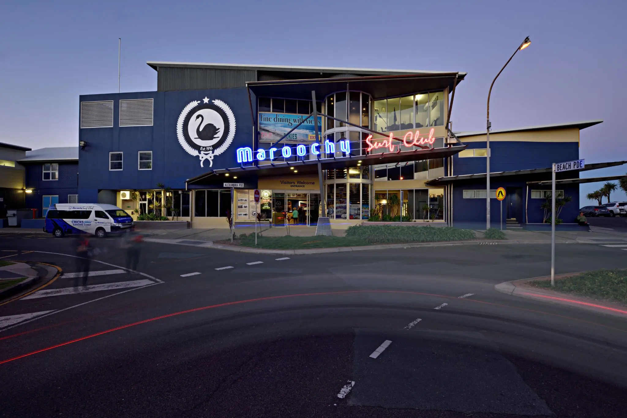Maroochy Surf Club Facade Twilight